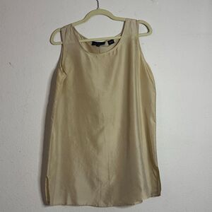 Carole Little Classic 100% Silk beige 10 neutral Minimalist casual Vintage